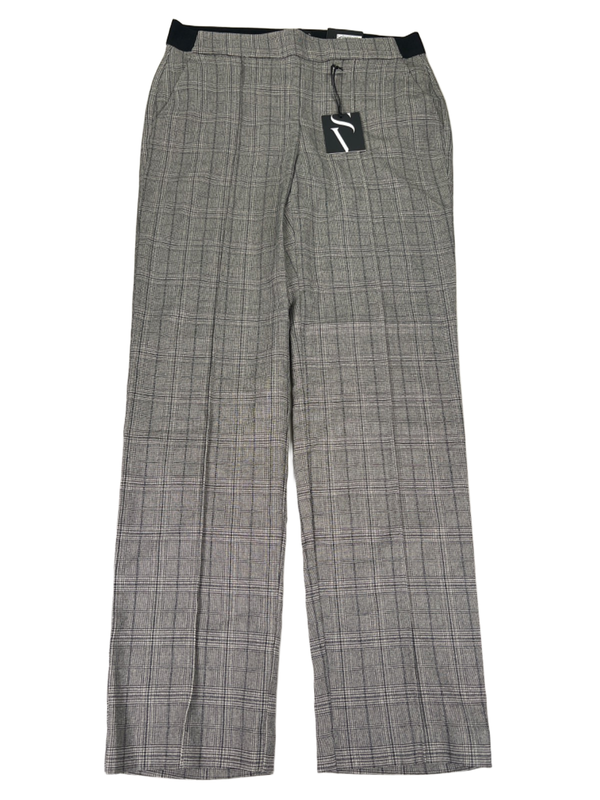 Simply Vera Women's Tan/Black Plaid Pull On Mid Rise Pants - M