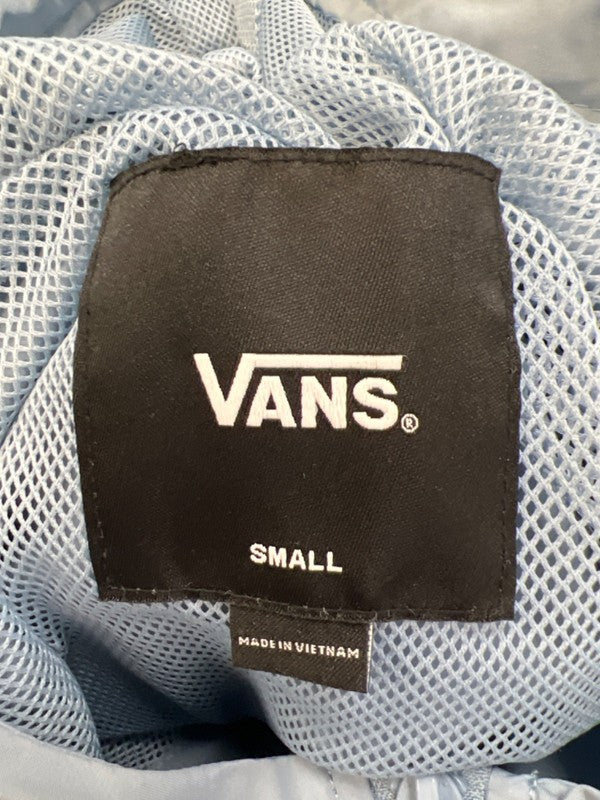 Vans Women's Blue Kastle Checkered Sleeve Windbreaker Jacket - S image 3