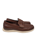 Cole Haan Men's Brown Grand Atlantic Penny Moc Toe Slip On Loafers - 11