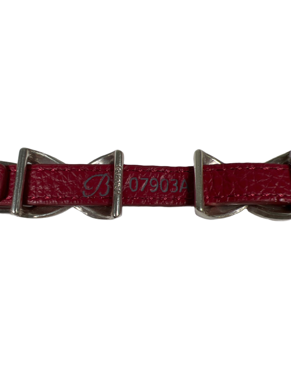 Brighton Women's Red Leather Kriss Kross Etched Bandit 9in Bracelet image 8