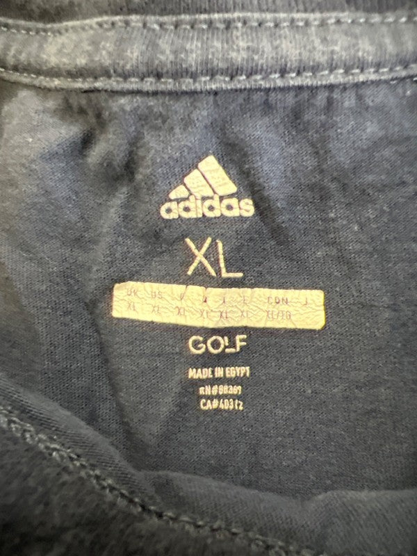 Adidas Men's Navy Blue American Flag Logo Short Sleeve Golf Tee Shirt - XL image 3