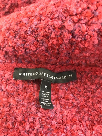 White House Black Market Women’s Red 1/4 Zip Pullover Tunic Sweater - M image 3