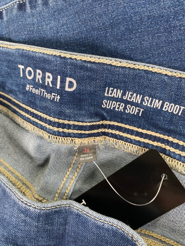 Torrid Women's Medium Wash Slim Bootcut Mid Rise Jeans - 3 Plus image 3