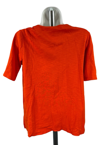 J.Jill Women's Orange Short Sleeve Scoop Neck Side Slit T-Shirt - XS image 2
