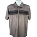 Pebble Beach Men's Gray Dry-Luxe Active Golf Polo Shirt - L