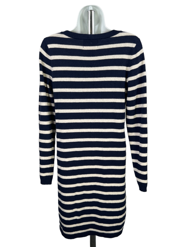 Banana Republic Women's Blue/White Striped Long Sleeve Sweater Dress - M image 2