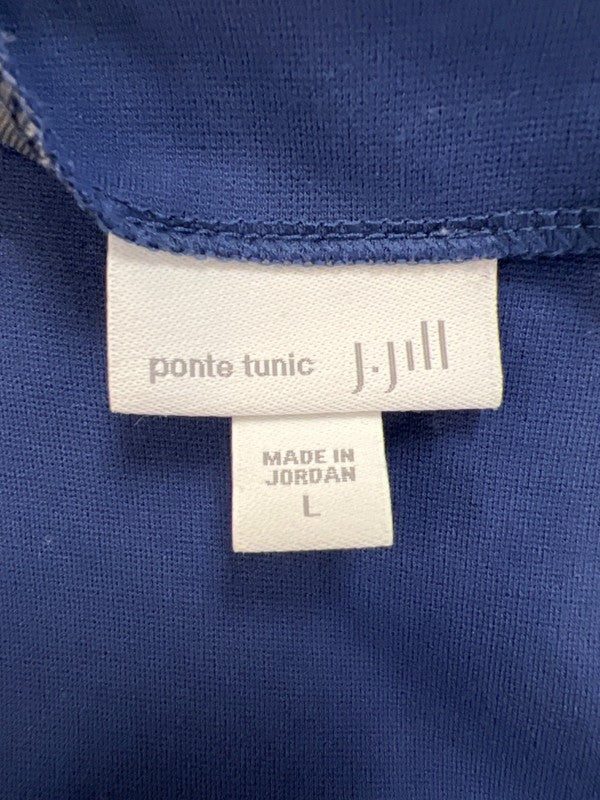 J.Jill Women's Blue 3/4 Sleeve Ponte Tunic Shirt - L image 3