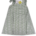 Doe and Rae Women's Green Eyelet Stripped Sleeveless Dress - S