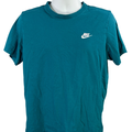 Nike Men's Blue Sportswear Club Short Sleeve T-Shirt - L