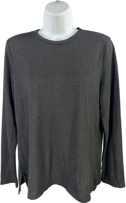 Banana Republic Women’s Black Luxespun Long Sleeve Shirt - L Petite image 2