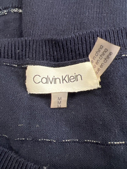 Calvin Klein Women’s Navy Blue Metallic Long Sleeve Sweater - M image 3