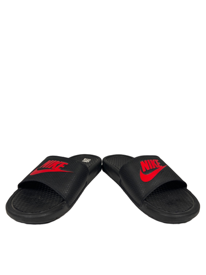 Nike Men's Black/Red Benassi JDI Slide On Sandals - 9 image 6