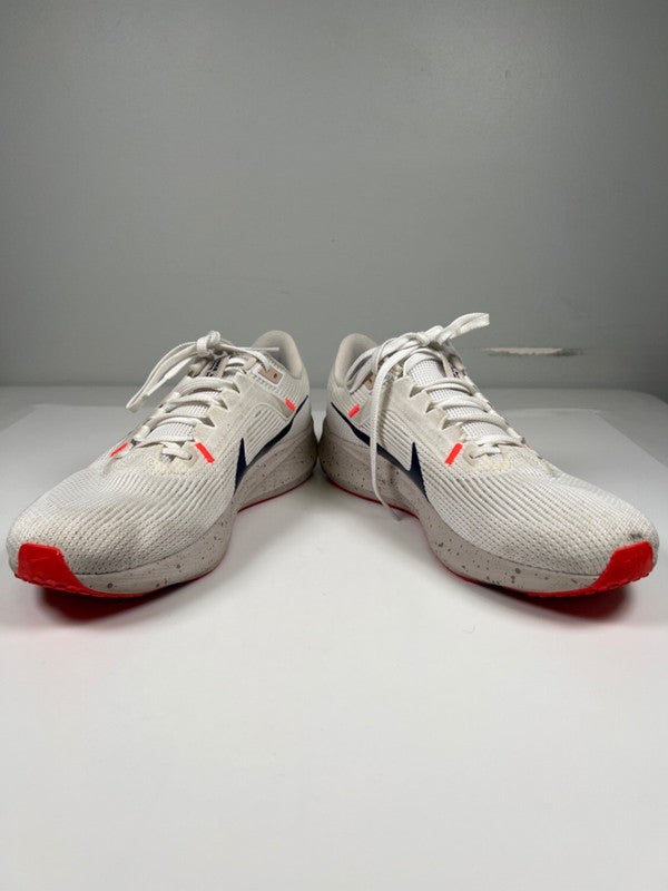 Nike Air Men's White Zoom Pegasus 40 Lace Up Road Running Athletic Shoes - 10.5 image 6