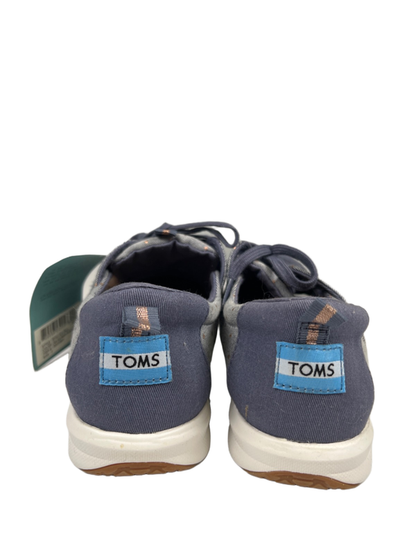 Toms Women's Blue Del Rey Chambray Metallic Polka Dot Lace Up Sneakers - 7 image 4