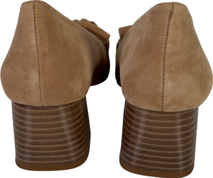 Enzo Angioini Women's Beige Fringe Block Heels - 7 image 4
