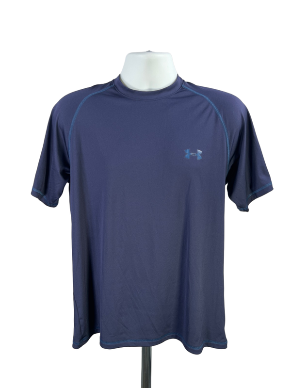 Under Armour Men's Navy Blue Heatgear Loose Short Sleeve Athletic Shirt - M