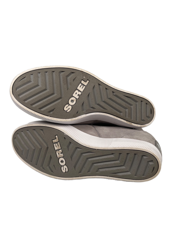 Sorel Women's Gray Leather Out N About II Slip On Wedge Ankle Booties - 9 image 8