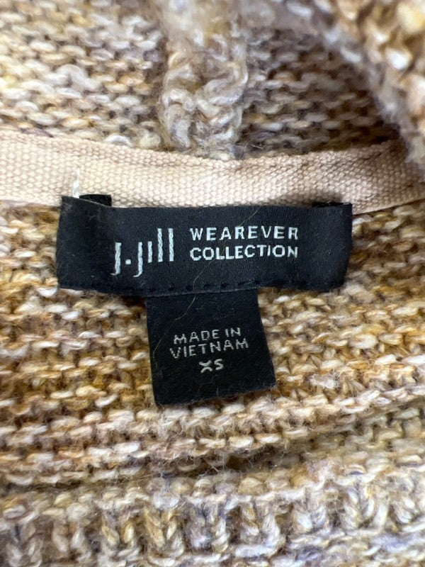 J.Jill Wearever Collection Women's Beige/Purple Long Sleeve Sweater - XS image 3