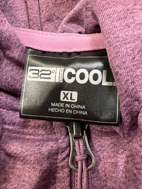 32 Degrees Cool Women's Purple Lightweight Zip Up Hooded Jacket - XL image 3