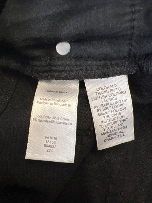 Coldwater Creek Women's Black Knit Denim Mid Rise Jegging Pants - 10 Tall image 4