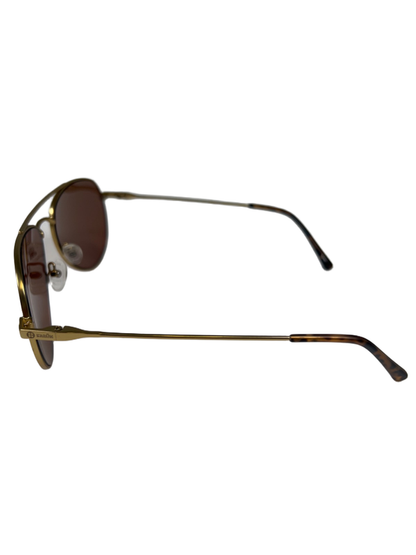Karun Unisex Gold Tone Aviator Tortoise Sustainable Sunglasses W/ Case image 7