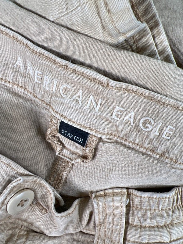 American Eagle Women's Beige Cargo Pocket Pants - 18 image 3