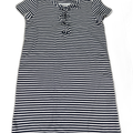 J.Crew Women's Blue/White Striped Short Sleeve Knit T-Shirt Dress - XS