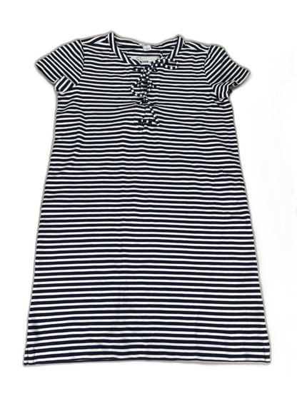 J.Crew Women's Blue/White Striped Short Sleeve Knit T-Shirt Dress - XS