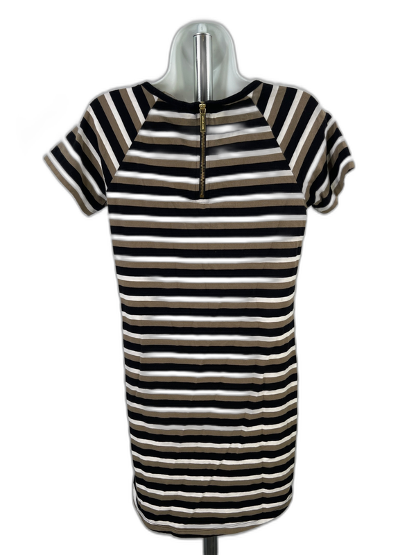 Michael Kors Women's Black/Green Striped Short Sleeve T-Shirt Dress - XS image 2