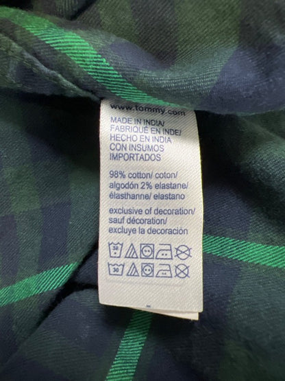 Tommy Hilfiger Men's Green Plaid Classic Fit Long Sleeve Button Up Shirt - XL image 4