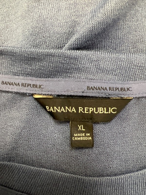 Banana Republic Men's Blue Long Sleeve Crewneck Shirt - XL image 3