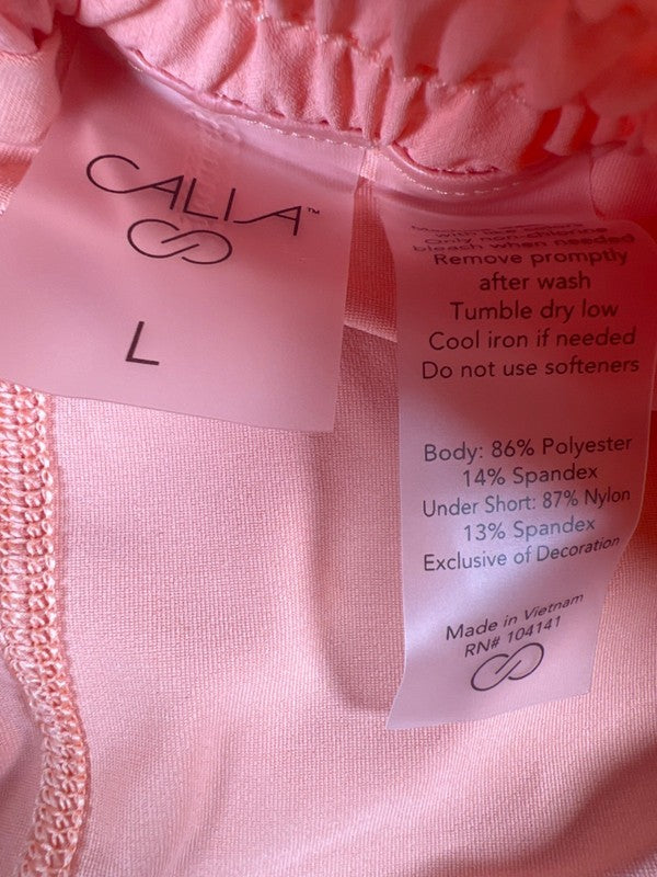 Calia Women's Orange Stretch Waist Perforated Lined Athletic Skort - L image 4