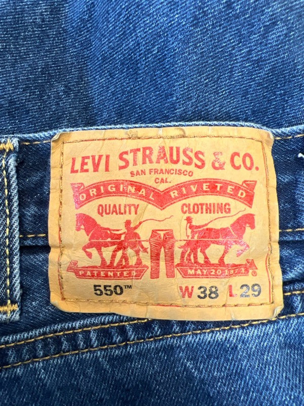 Levi's Men's Medium Wash 550 Relaxed Fit Denim Jeans - 38x29 image 3