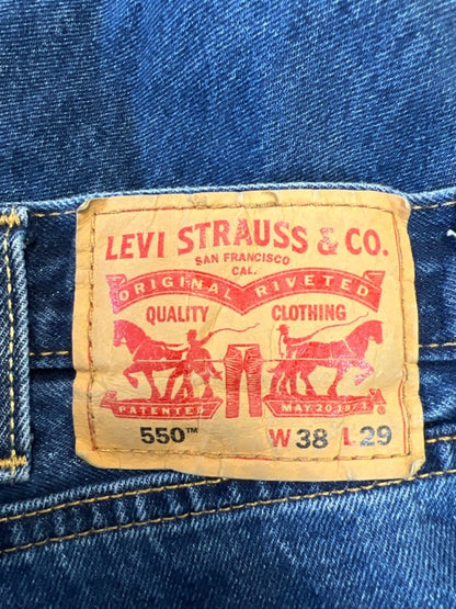 Levi's Men's Medium Wash 550 Relaxed Fit Denim Jeans - 38x29 image 3