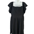 Torrid Women's Black Smocked Off The Shoulder Skater Mini Dress - Plus 3