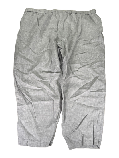 J Jill PureJill Women's Gray Linen Elements Pull On Ankle Pants - 3X Plus image 2
