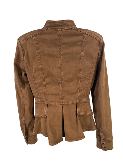 White House Black Market Women's Brown Long Sleeve Full Zip Moto Jacket - 2 image 2
