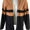 M Magaschoni Women’s Brown/Black Long Sleeve Cardigan Sweater - S