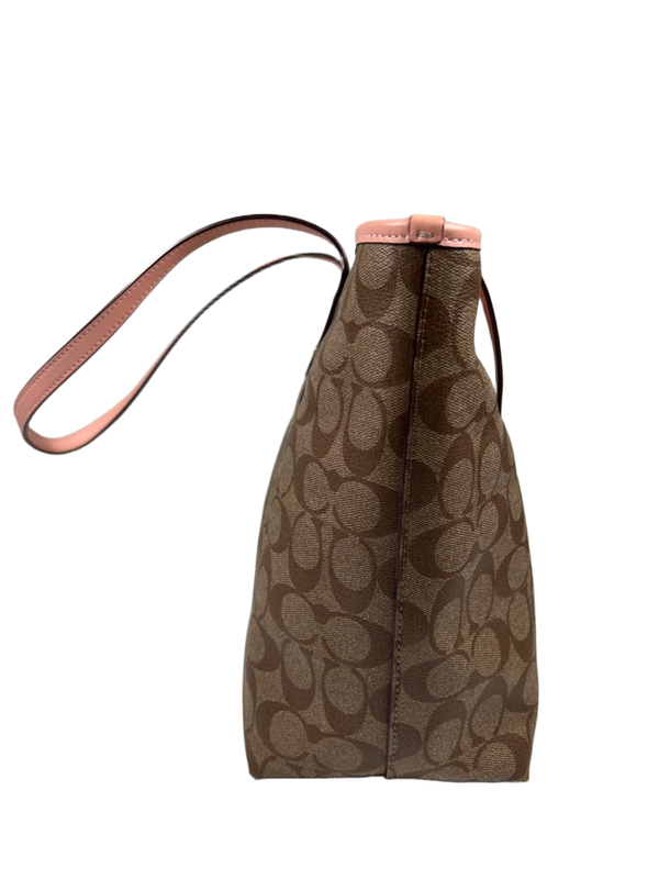 Coach Women's Khaki Petal Signature Canvas Tote Bag image 2