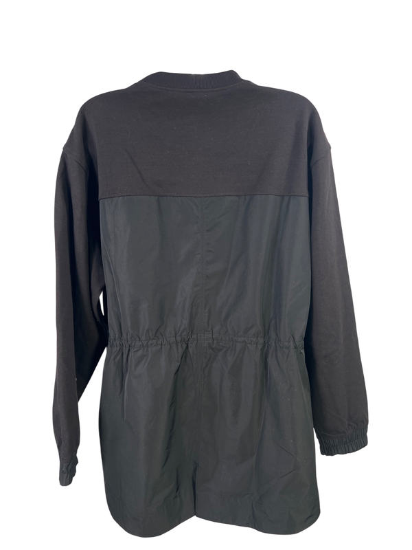 Athleta Women's Black Long Sleeve Crewneck Triumph Hybrid Sweatshirt - L image 2