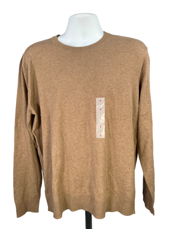Old Navy Men's Brown Long Sleeve Crewneck Sweater - L