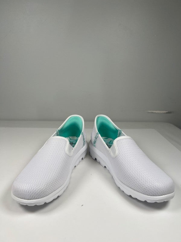 Skechers Women's White Go Walk Travel Fiji Slip On Walking Shoes - 8.5 image 7