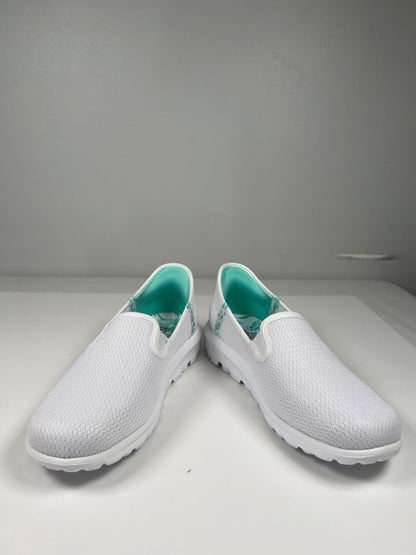 Skechers Women's White Go Walk Travel Fiji Slip On Walking Shoes - 8.5 image 7