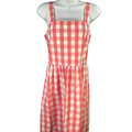 J By J Crew Women's Red Gingham Smocked Back Sleeveless Mini Dress - XS