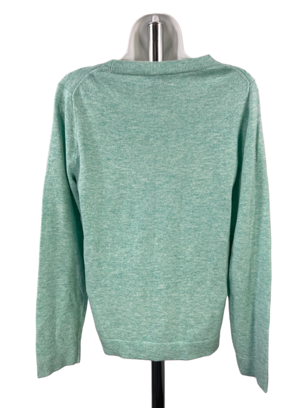 J.Crew Women's Blue Long Sleeve Wool Blend Teddie Sweater - M image 2