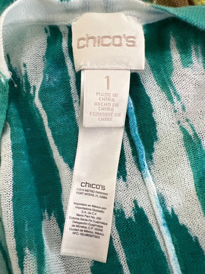 Chico's Women's Multicolor Semi Sheer 3/4 Sleeve Cardigan Top - 1/US M image 3