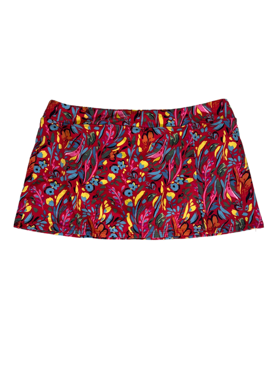 Garnet Hill Women's Multicolor Floral Lined Swim Skirt - 12