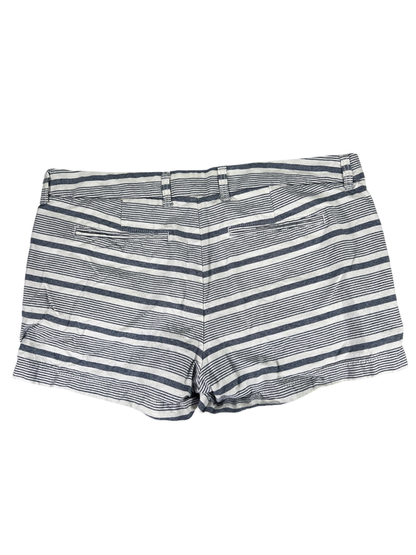 Gap Women's White/Blue Striped Girlfriend 3 in Khakis Shorts - 16/33 image 2