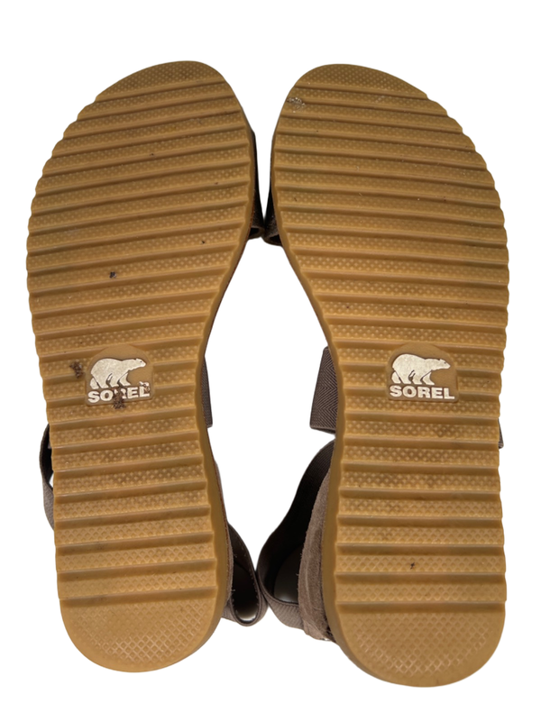 Sorel Women's Gray Metallic Ella II Strappy Sandals - 8.5 image 7