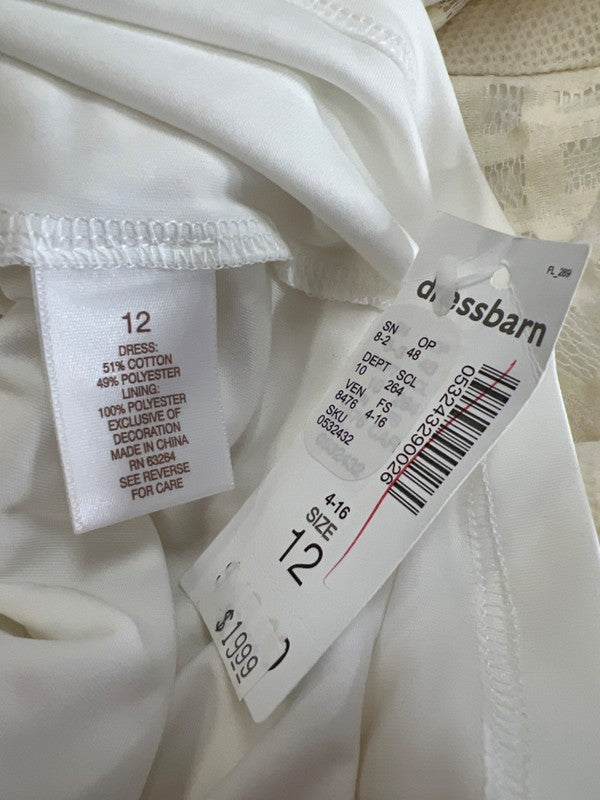 Dressbarn Women's Ivory/White Sleeveless A-Line Dress - 12 image 4